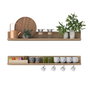 Hanah Home AE107 - 4683 Estantería de Pared Nogal 120 cm